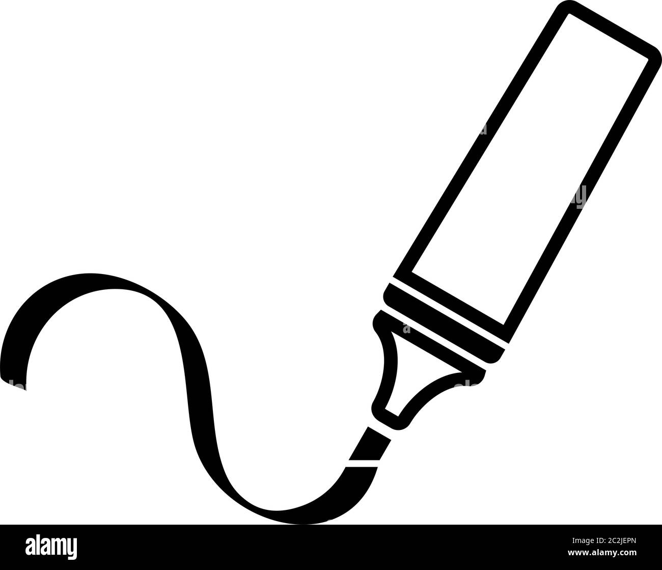 Highlighter Pen Icon Vector Art Illustration Stock Vector Image & Art Alamy