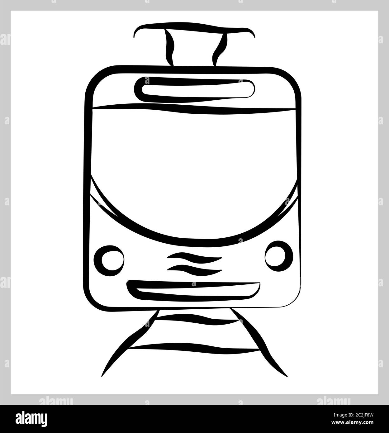Train engine vector vectors Black and White Stock Photos & Images - Alamy