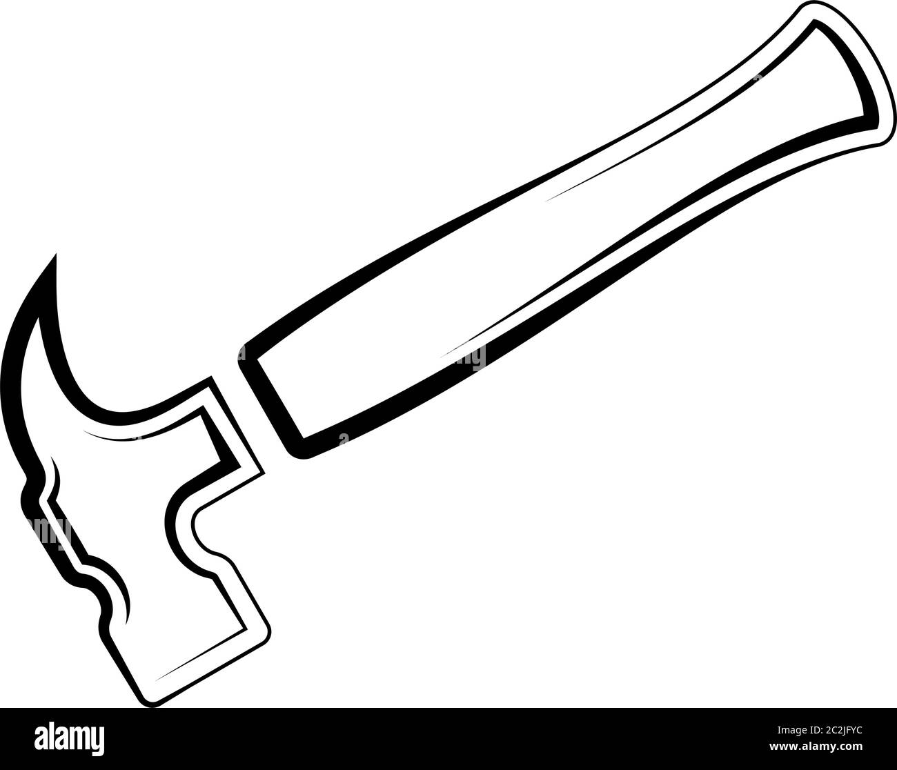 Hammer Icon, Tool Design Vector Art Illustration Stock Vector Image ...