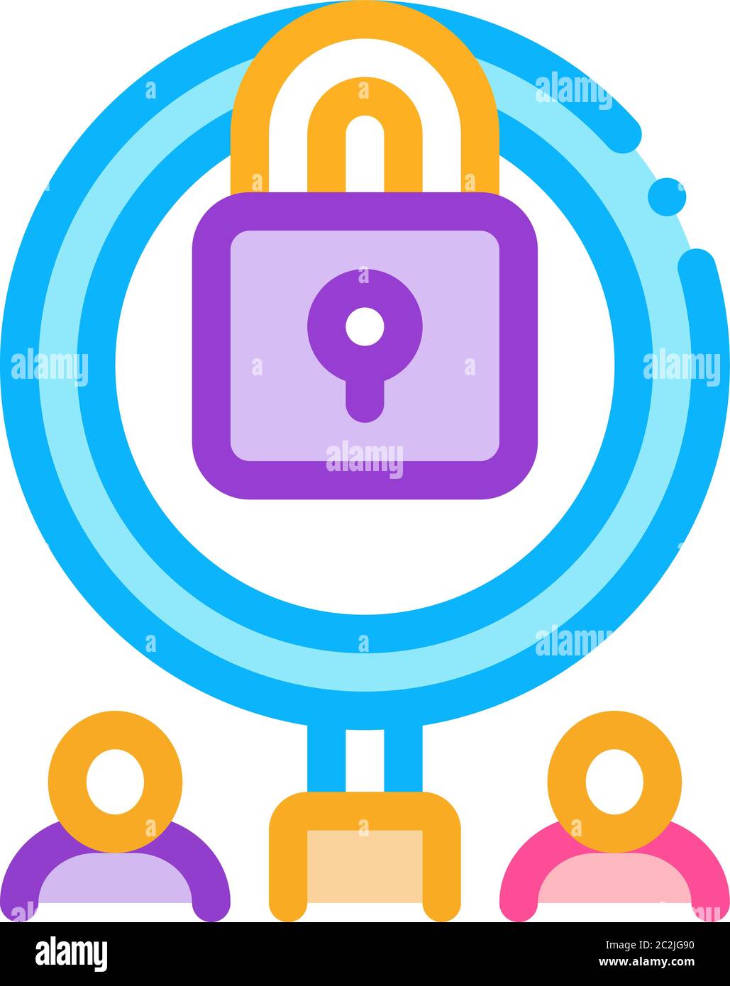 closure of knowledge for research icon vector outline illustration ...