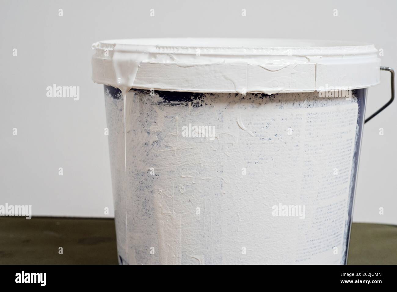 Old paint big can over white background Stock Photo Alamy