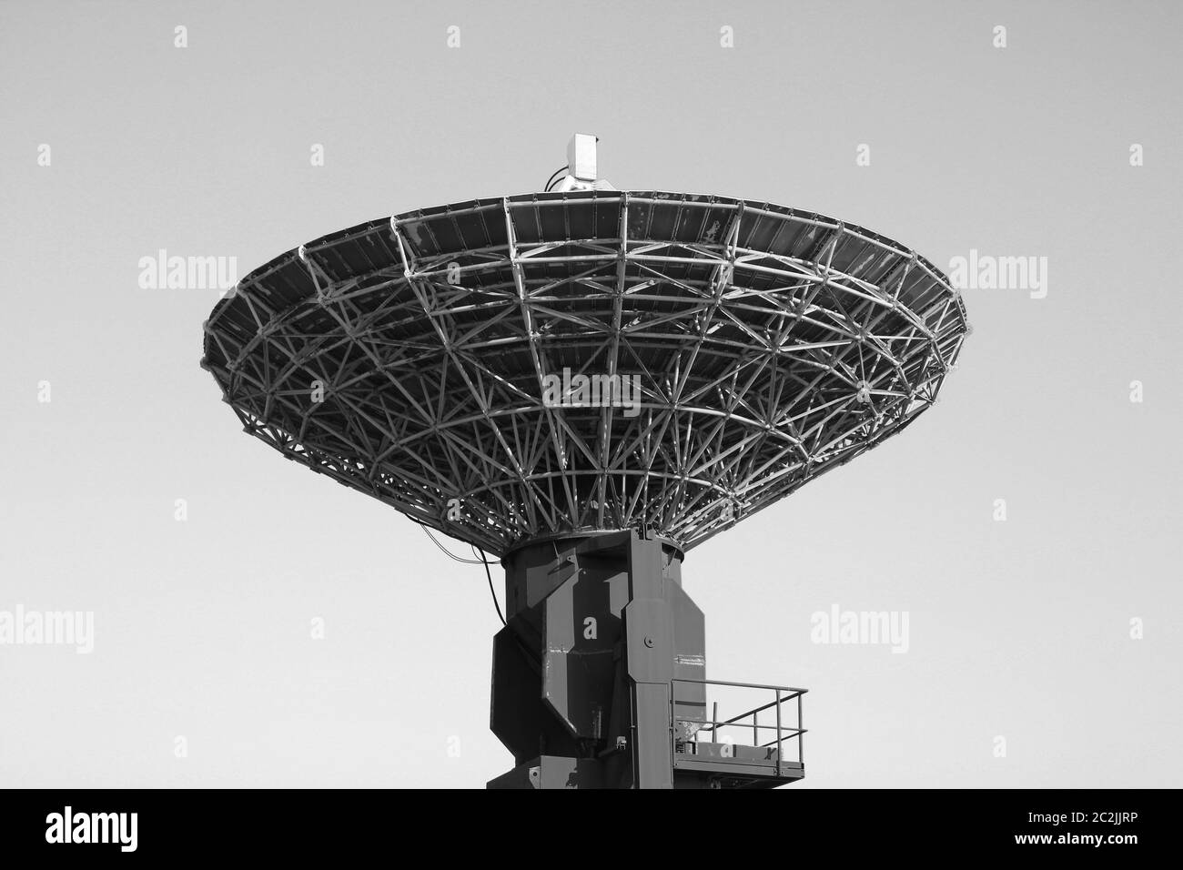 Satellite dish, or radar antenna for radio and air traffic Stock Photo