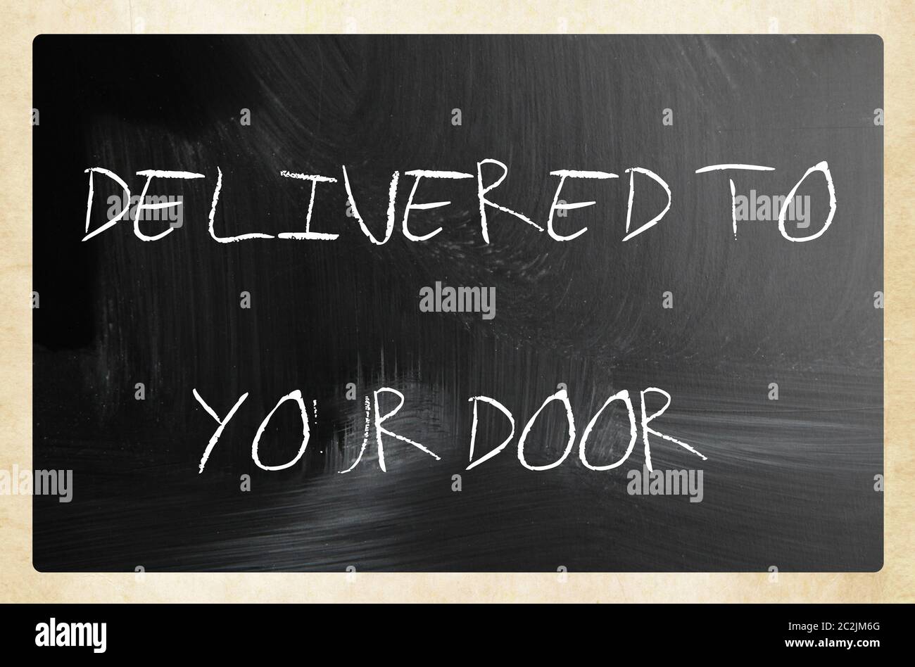 text handwritten with white chalk on a blackboard Stock Photo - Alamy