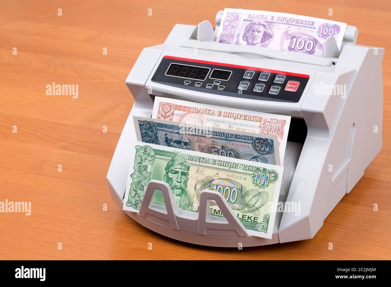 Old Albanian Leke In A Counting Machine Stock Photo Alamy Old albanian leke in a counting machine stock photo alamy