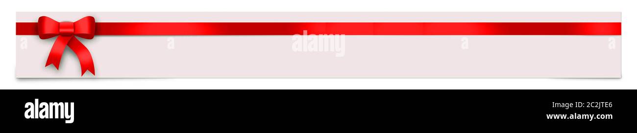 Release Text Red Ribboned Banner with red ribbon and place for your text to different occasions ...