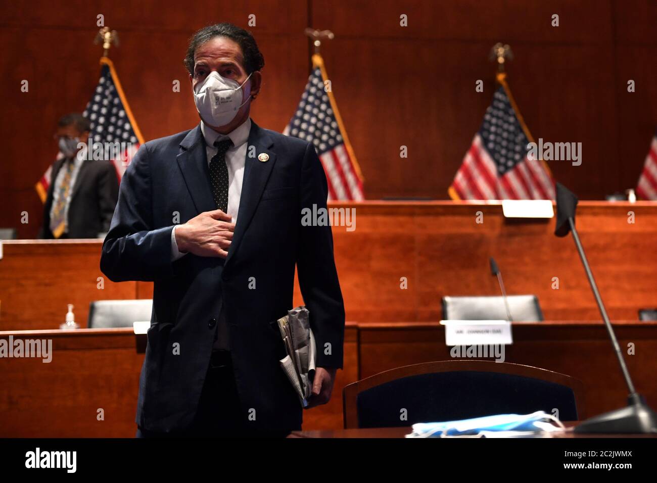 United States Representative Jamie Raskin (Democrat of Maryland) takes his seat during the Committee markup of H.R. 7120, the 'George Floyd Justice in Policing Act of 2020,' on Capitol Hill in Washington, DC on Wednesday, June 17, 2020. The bill reforms policing in the United States, including provisions to stop police misconduct, and the use of excessive force. Credit: Kevin Dietsch/Pool via CNP /MediaPunch Stock Photo