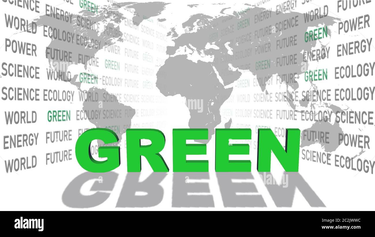 green zeitgeist - composition of various graphic elements Stock Photo