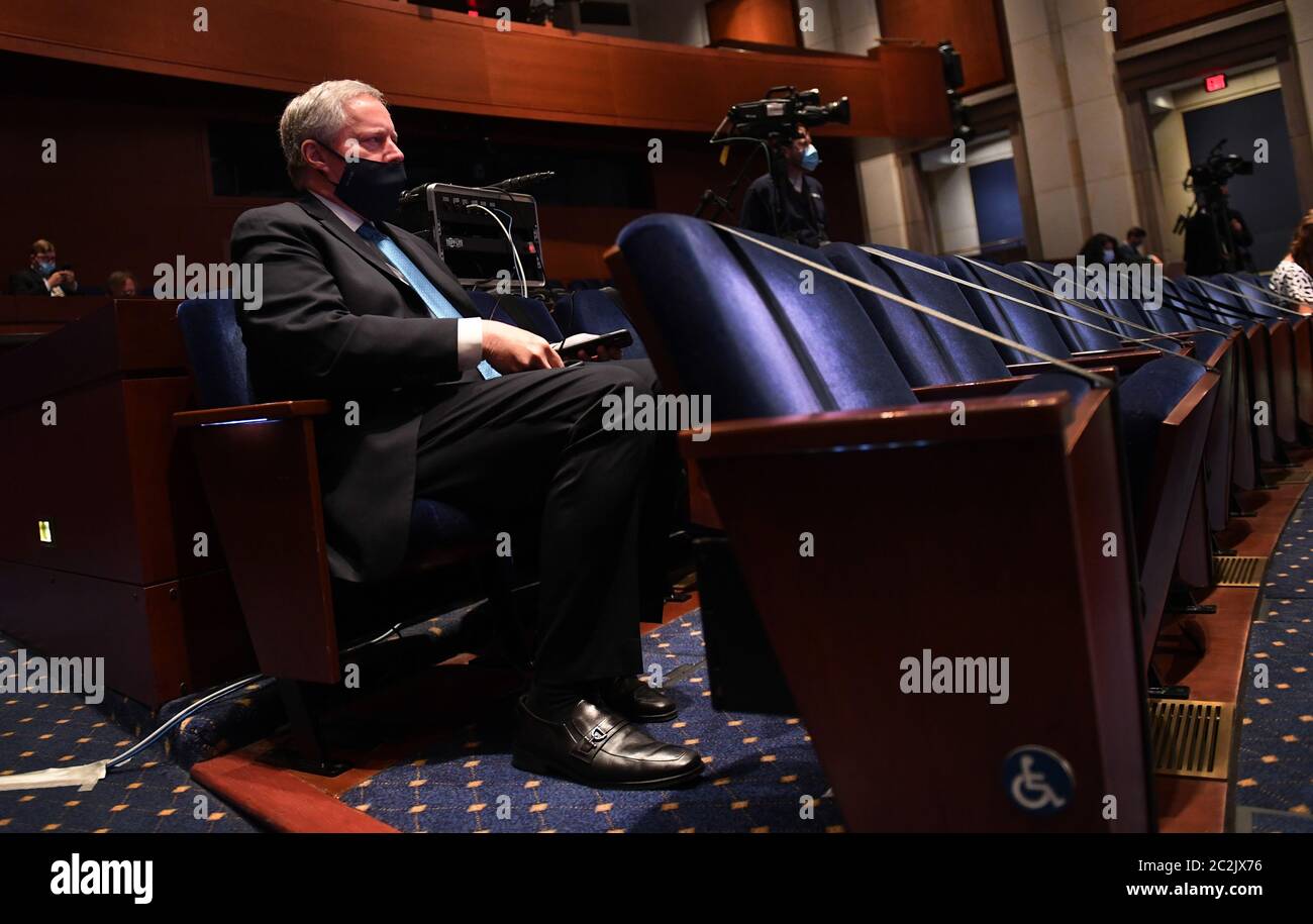 Mark Meadows, Assistant to the President and Chief of Staff attends the United States House Judiciary Committee markup of H.R. 7120, the 'George Floyd Justice in Policing Act of 2020,' on Capitol Hill in Washington, DC on Wednesday, June 17, 2020. The bill reforms policing in the United States, including provisions to stop police misconduct, and the use of excessive force. Credit: Kevin Dietsch/Pool via CNP /MediaPunch Stock Photo