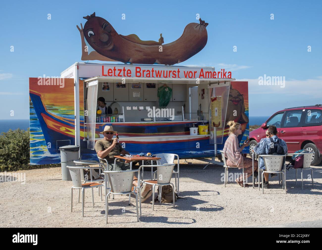 Letzter Bratwurststand Stock Photo