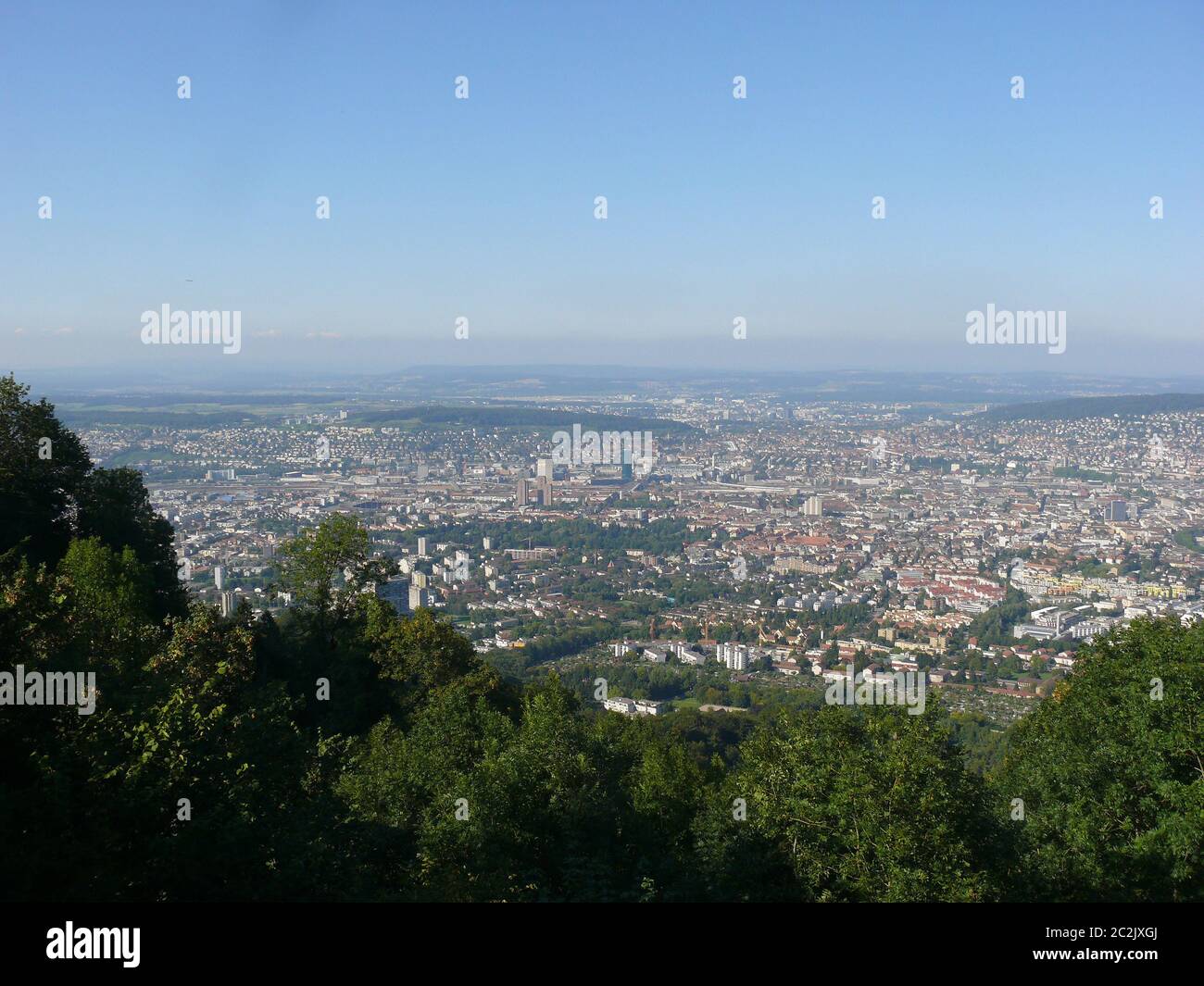 Panorama of Zurich in Switzerland Stock Photo