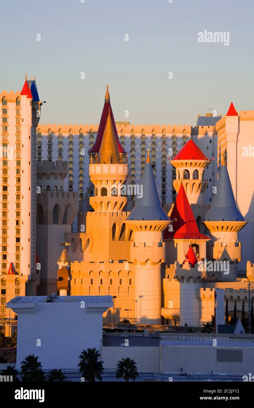 Excalibur Casino, Las Vegas, Nevada, USA, North America Stock Photo