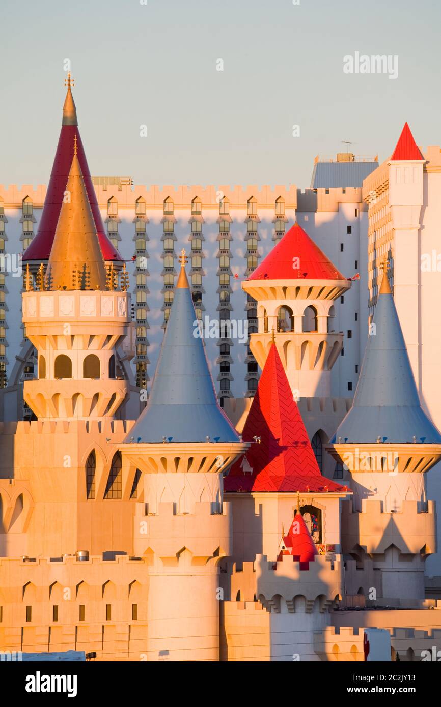 Excalibur Casino, Las Vegas, Nevada, USA, North America Stock Photo