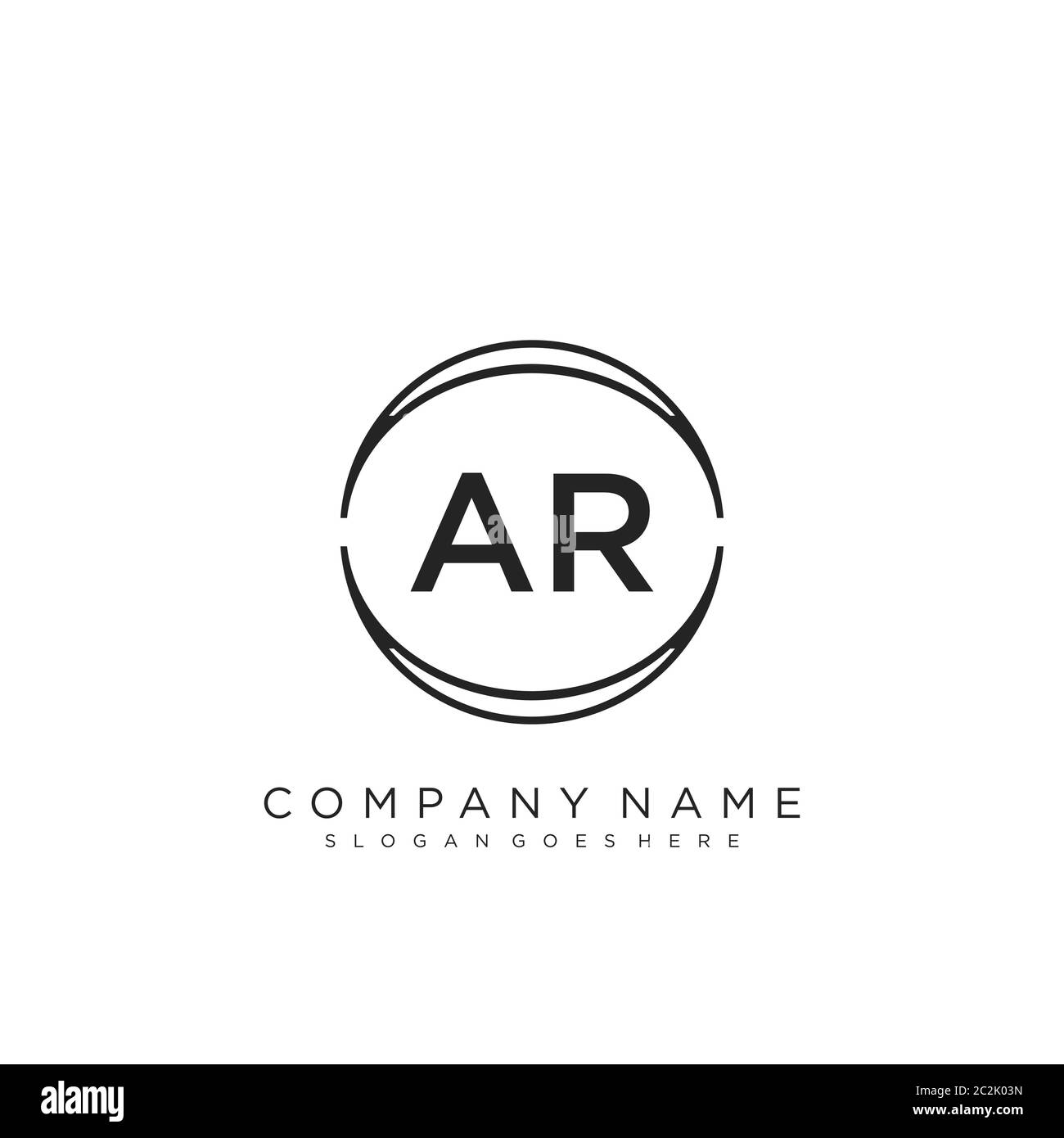 Initial letter AR beauty handwriting logo vector Stock Vector