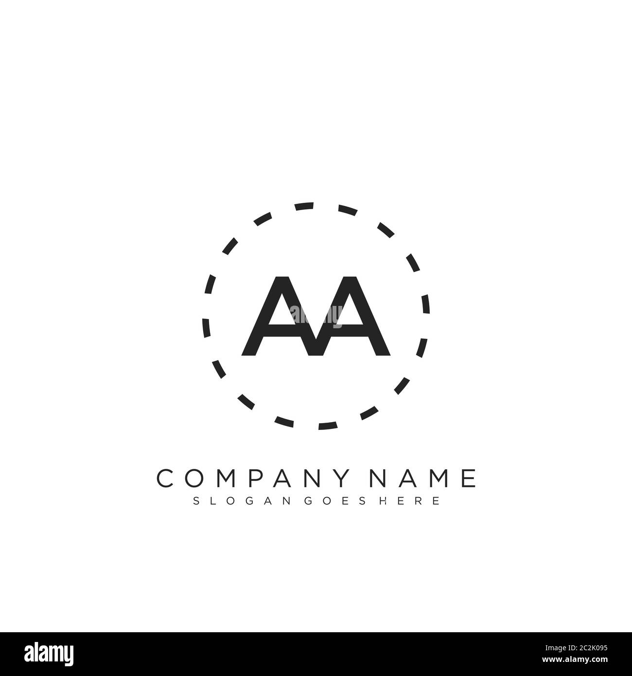 Initial letter AA beauty handwriting logo vector Stock Vector