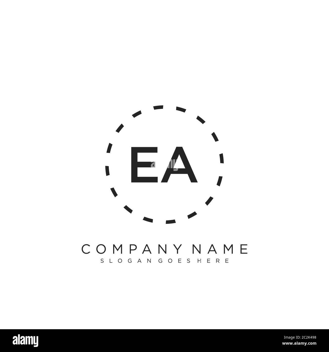 Initial letter EA beauty handwriting logo vector Stock Vector