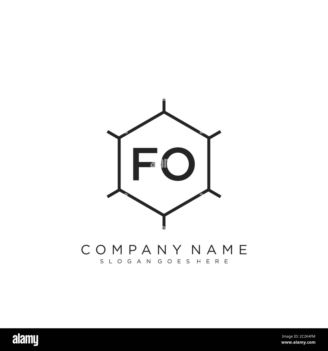 Initial letter FO beauty handwriting logo vector Stock Vector
