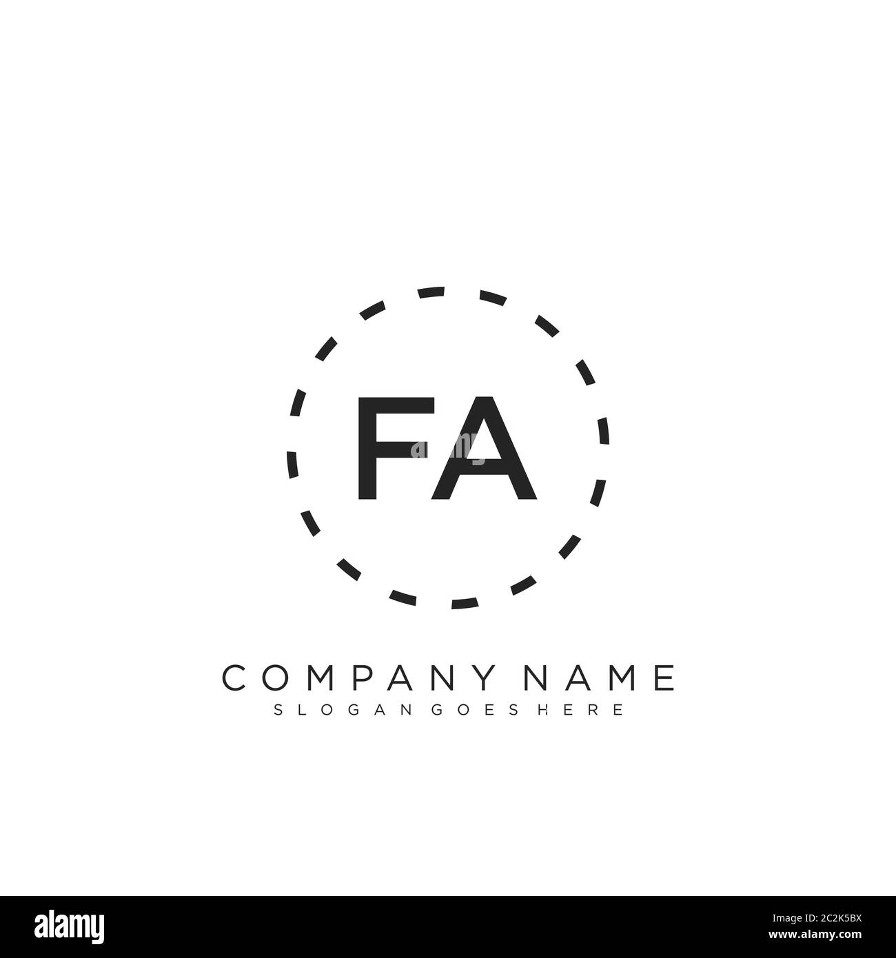 Fa letter logo Cut Out Stock Images & Pictures - Alamy
