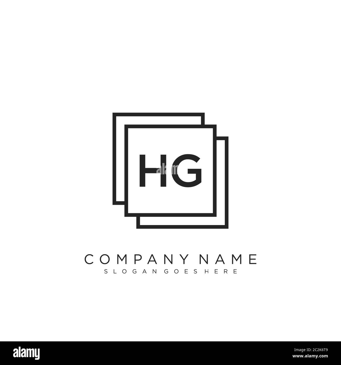 Initial letter hg hi-res stock photography and images - Alamy
