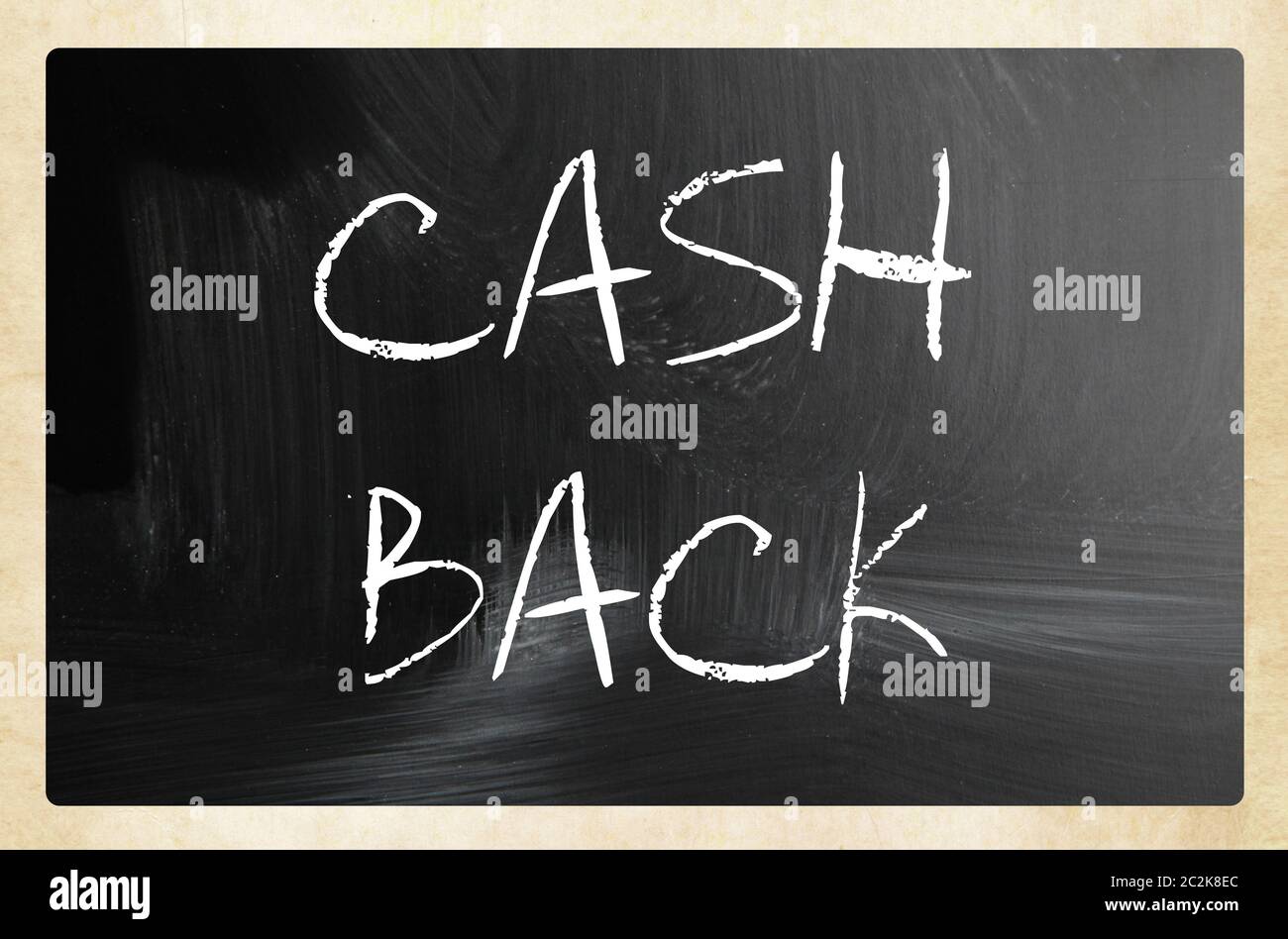 text handwritten with white chalk on a blackboard Stock Photo