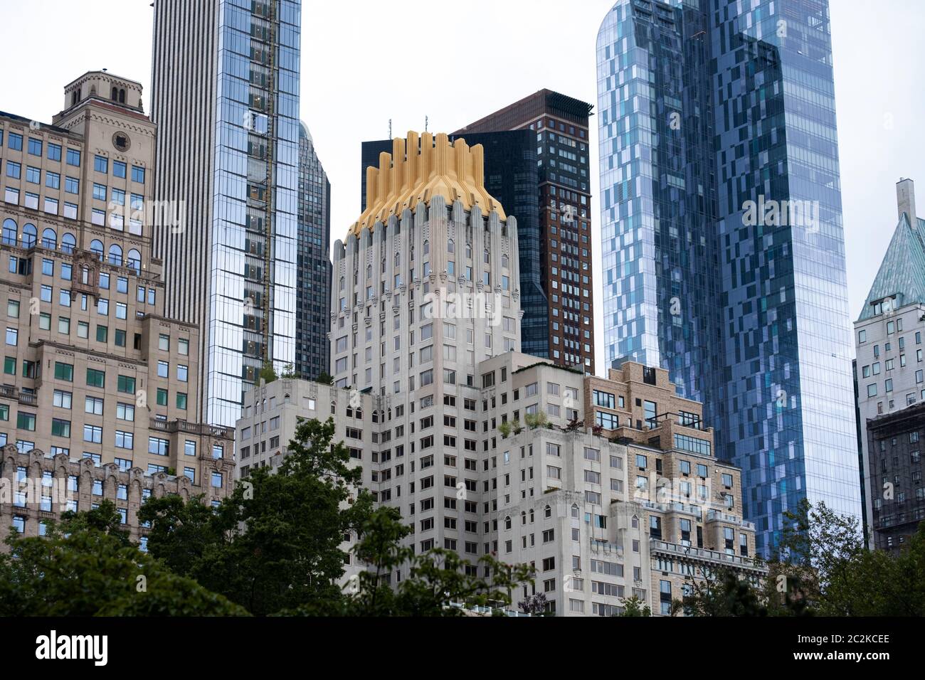 Early autumn color in Central Park South Stock Photo - Alamy