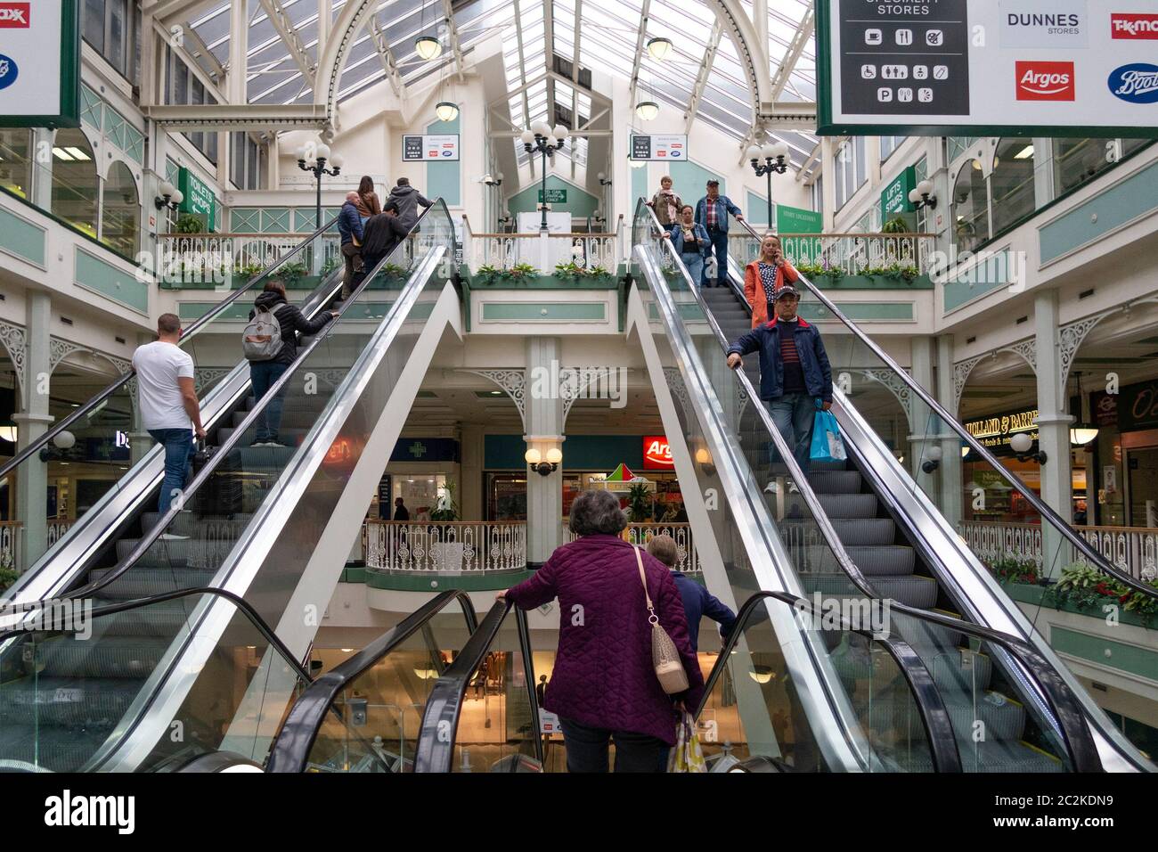 Interior of the St. Stephen's Green Shopping Centre in Dublin, Ireland