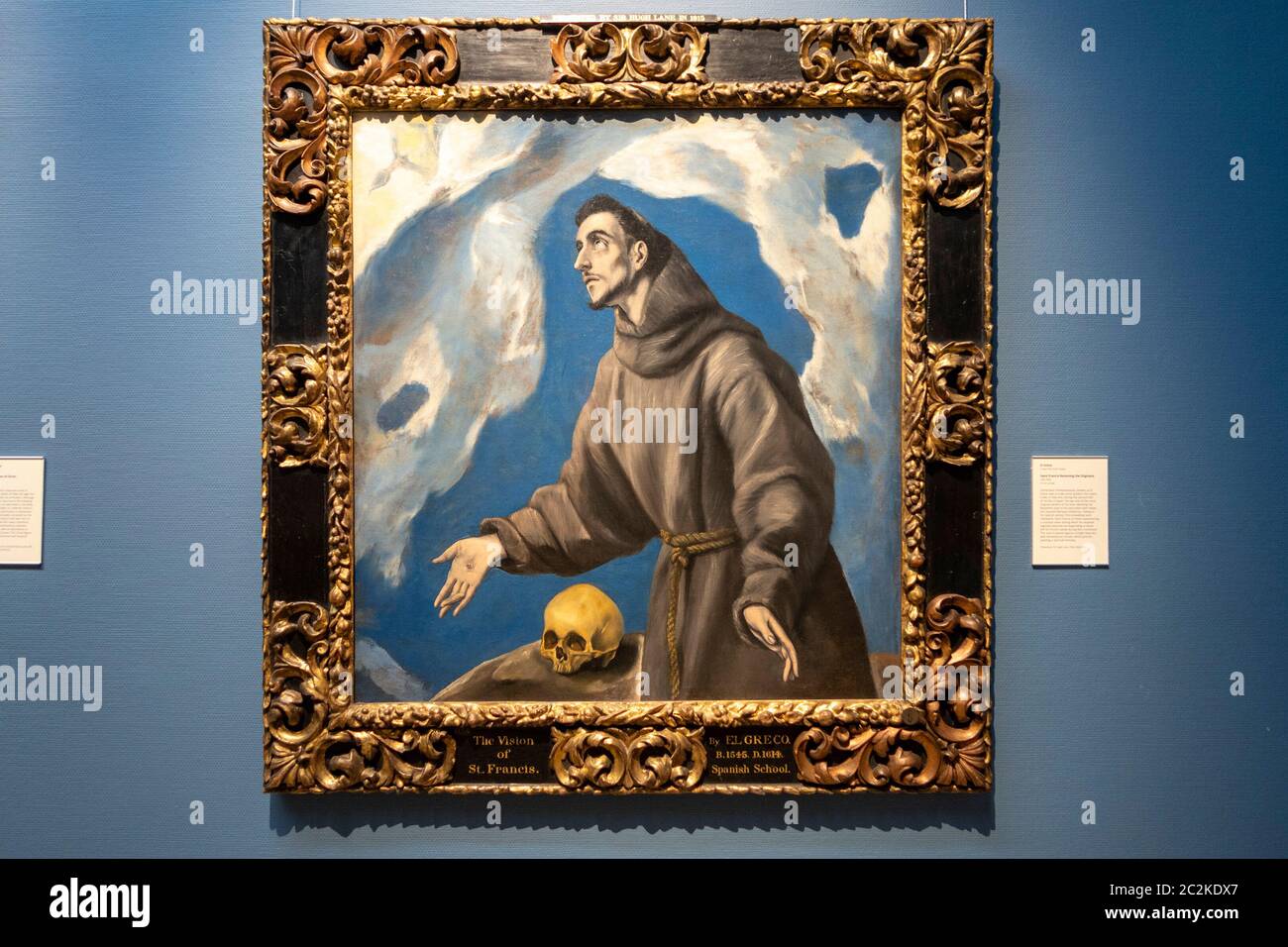 'Saint Francis receiving the stigmata' painting by El Greco at the National Gallery of Ireland in Dublin, Republic of Ireland, Europe Stock Photo