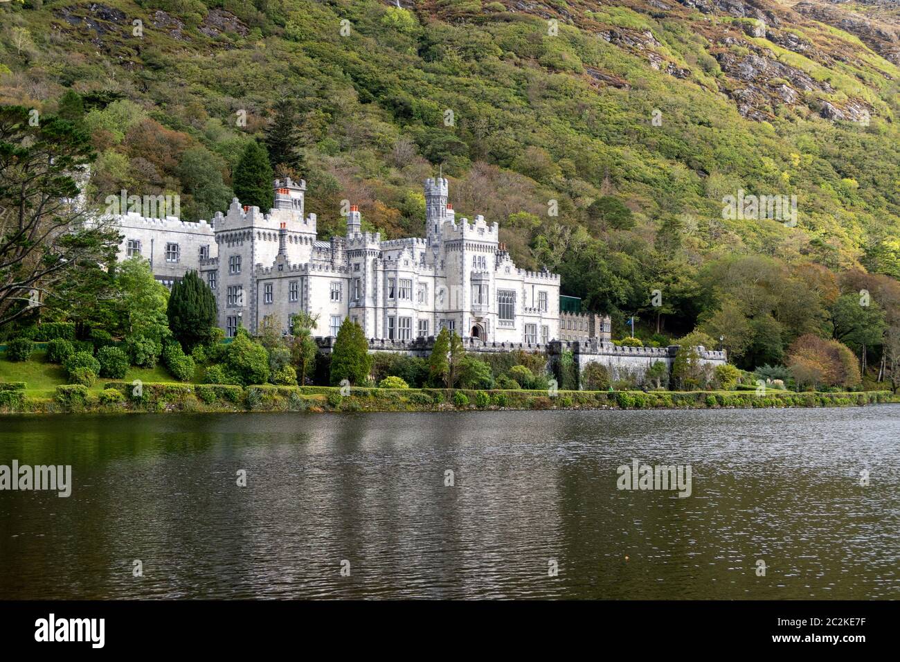 Kylemore Abbey Benedictine monastery in Connemara, County Galway, Ireland Stock Photo