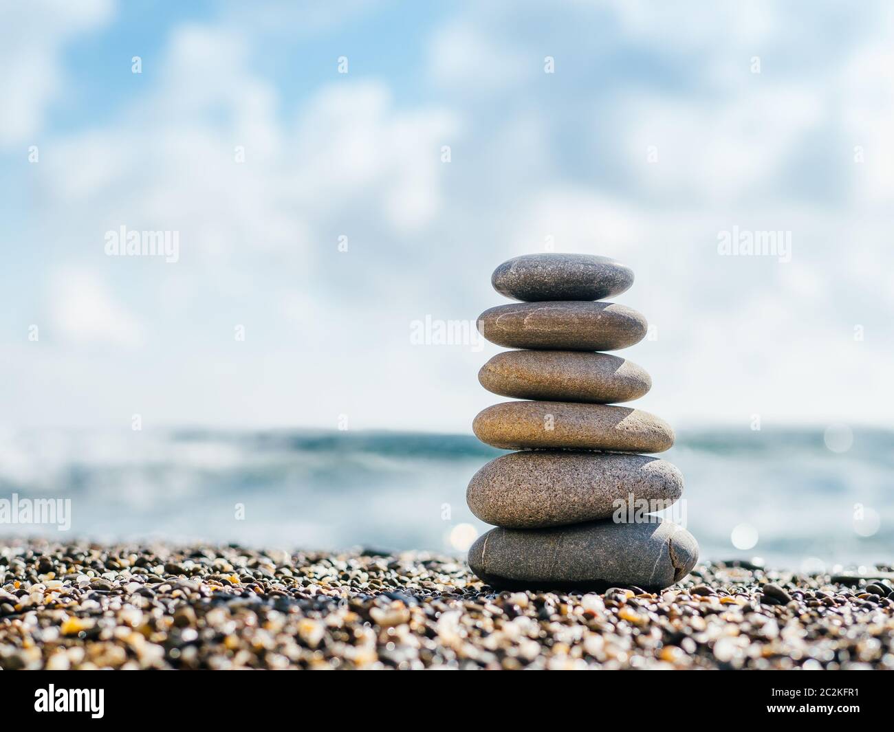Stones pyramid, stones balance. Harmony concept Stock Photo