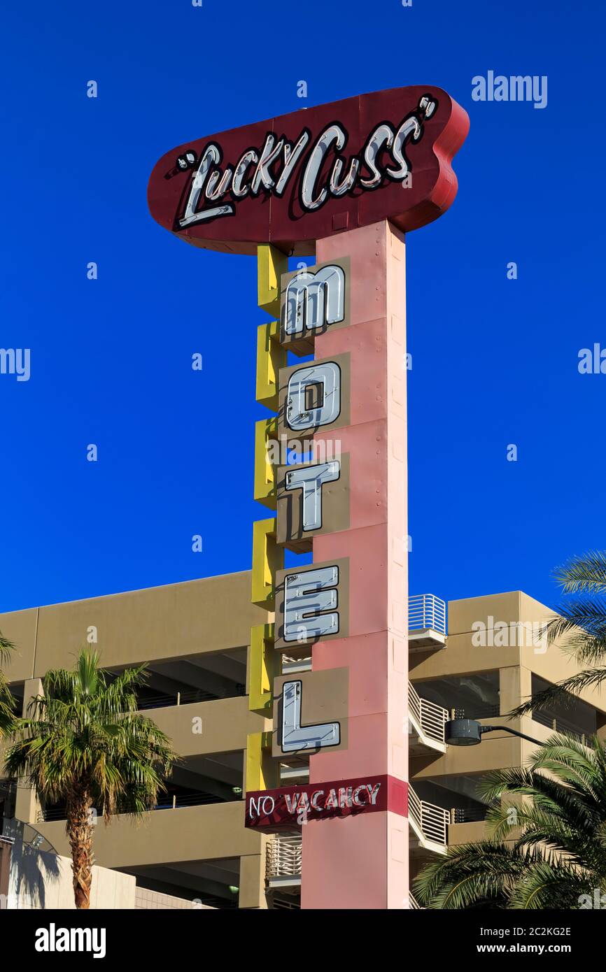 Neon sign, Las Vegas Boulevard, Downtown District, Las Vegas, Nevada