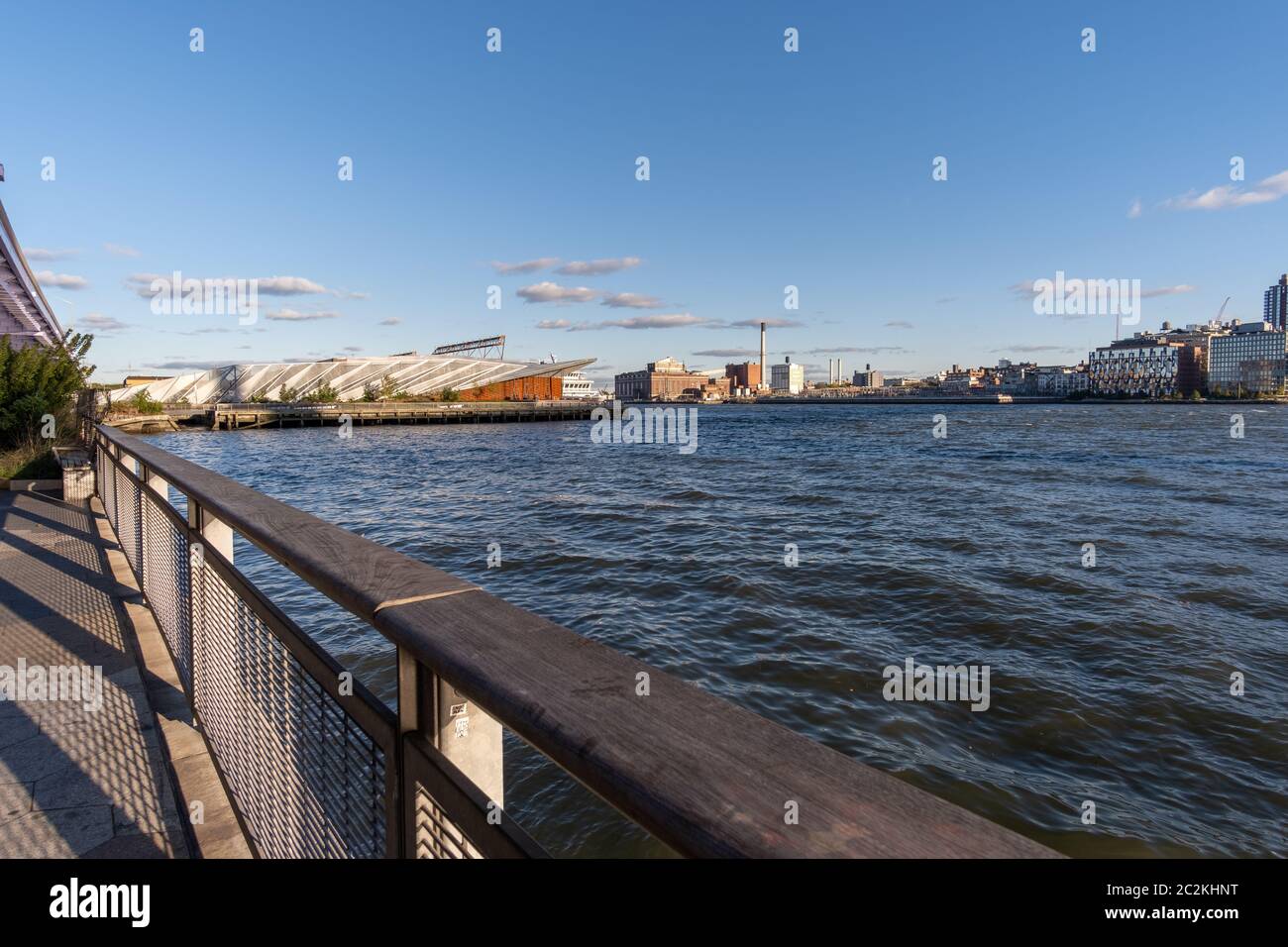 Pier 35 park on the Lower East Side at daytime in Autumn Stock Photo
