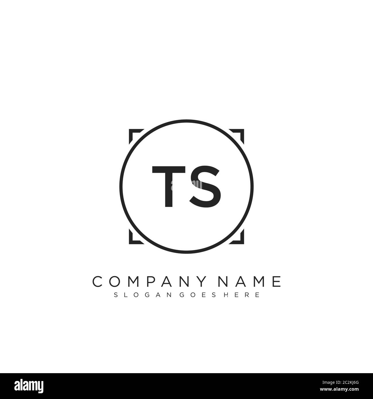 Initial letter TS beauty handwriting logo vector Stock Vector Image ...