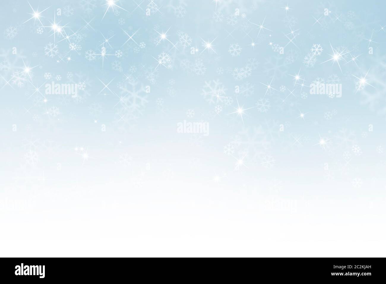 abstract winter sky background with snowflakes Stock Photo