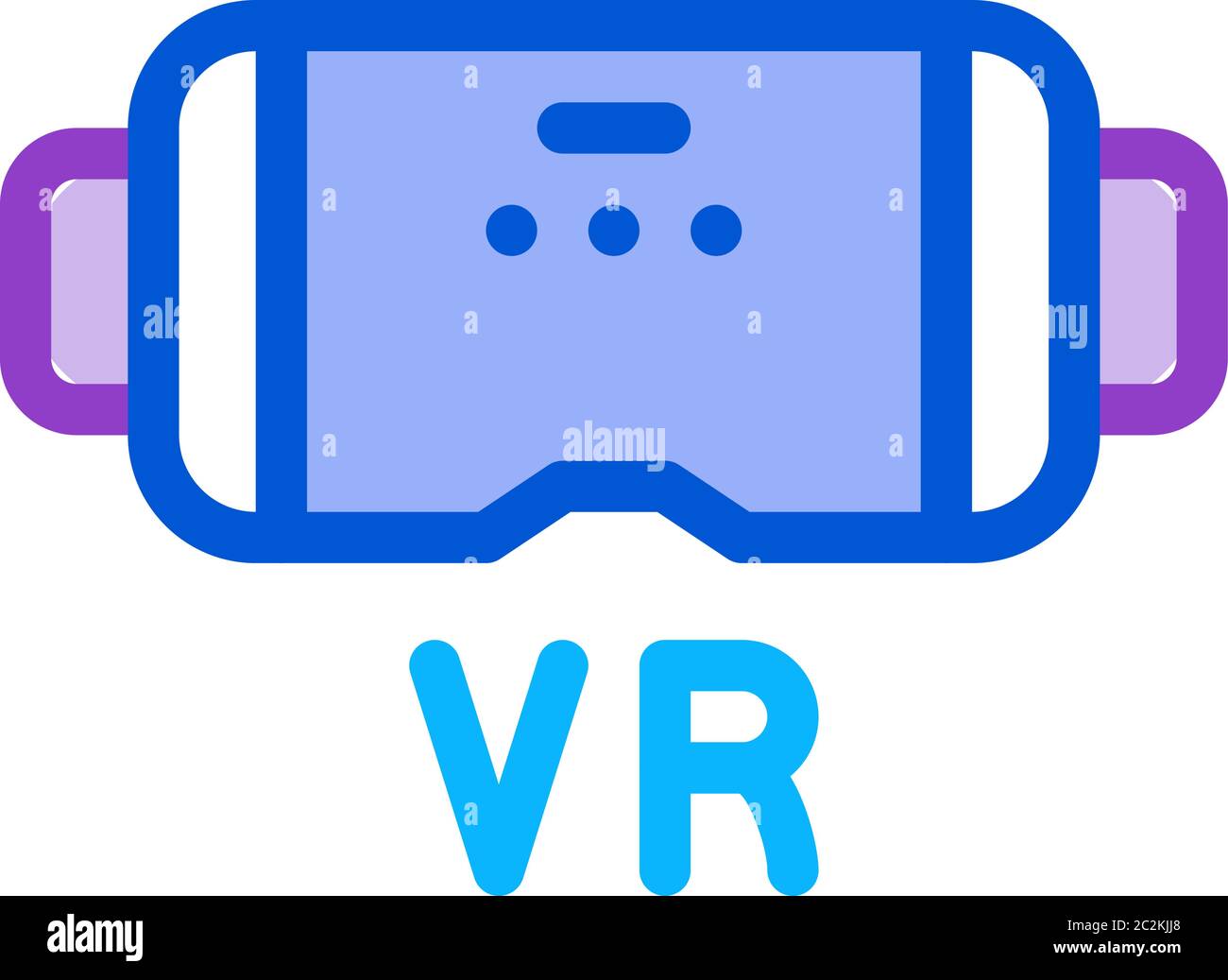 virtual reality glasses icon vector outline illustration Stock Vector ...