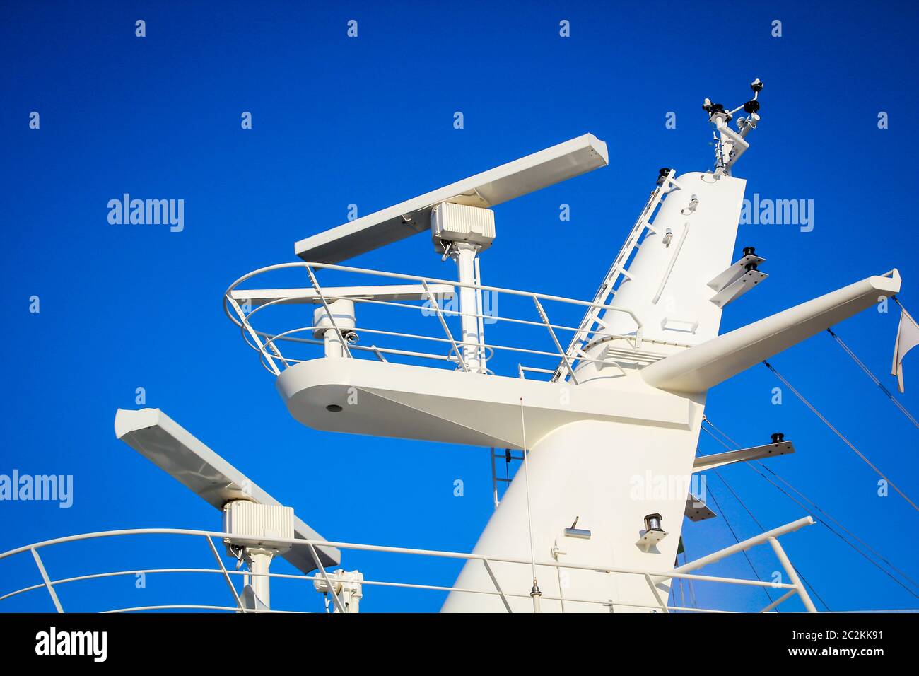 Radar of a ship, ship radar for safe passage on the sea Stock Photo Alamy