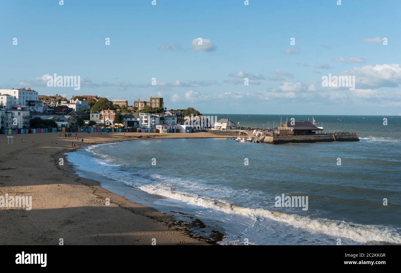 Viking Bay in the quaint seaside town of Broadstairs, Kent, UK Stock