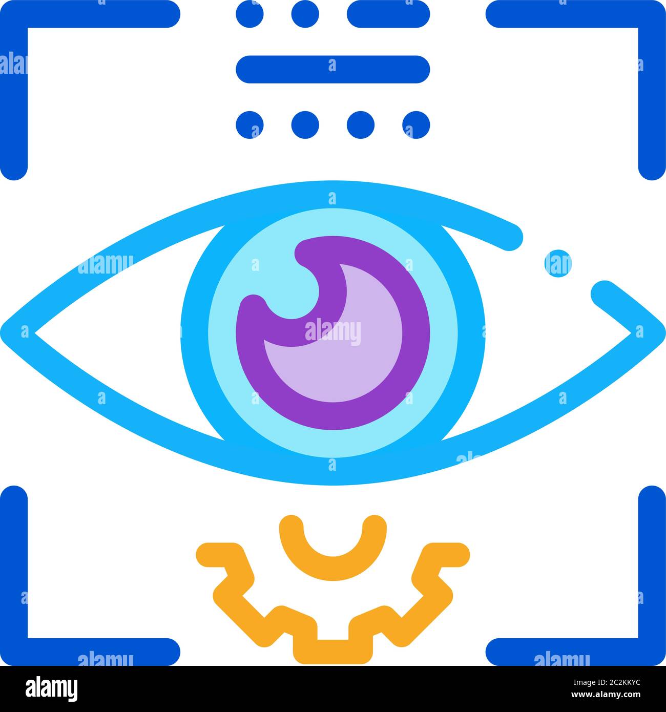 goal by eye analysis of reality icon vector outline illustration Stock ...