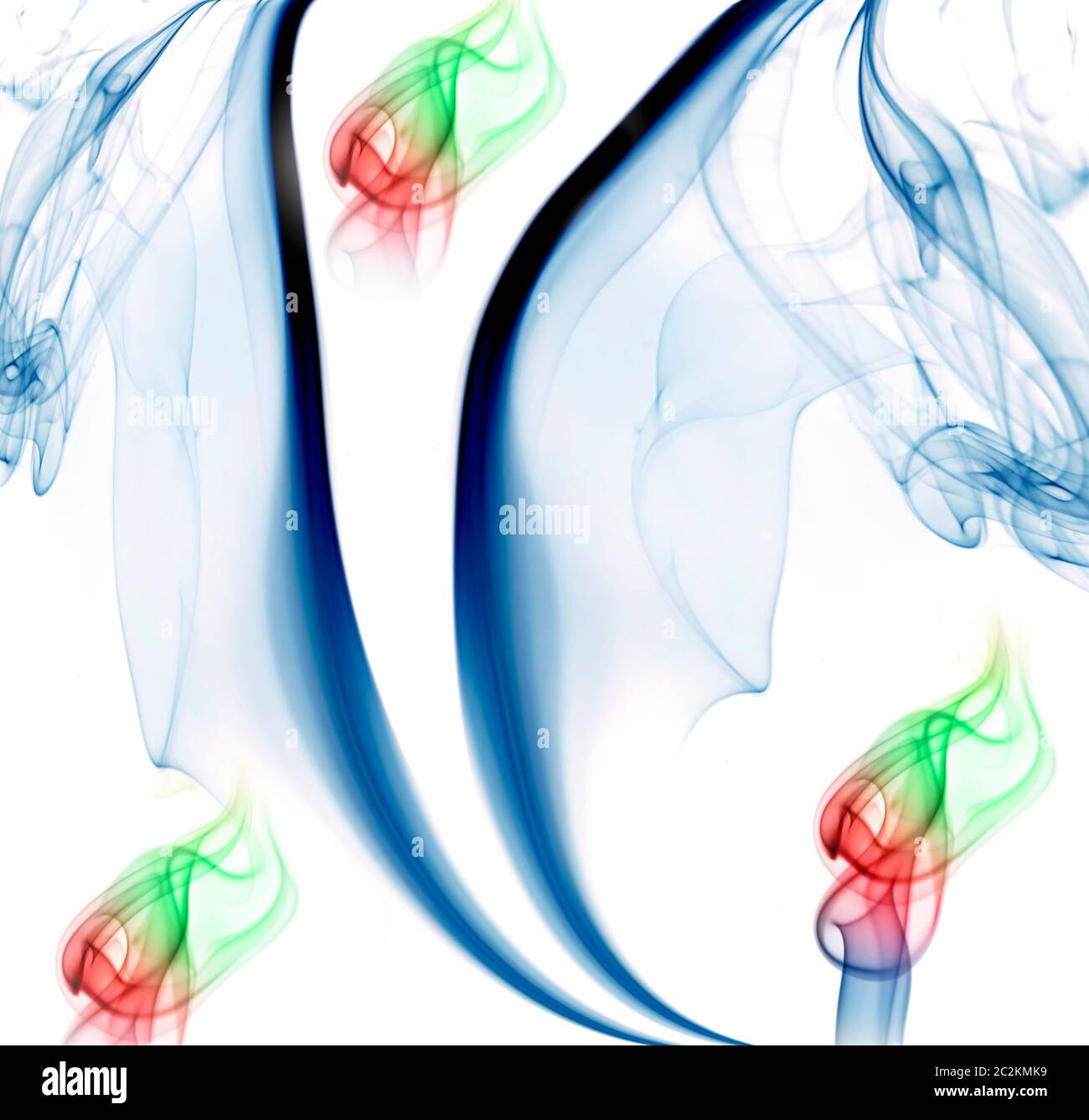 blue abstract smoke in a white background Stock Photo - Alamy