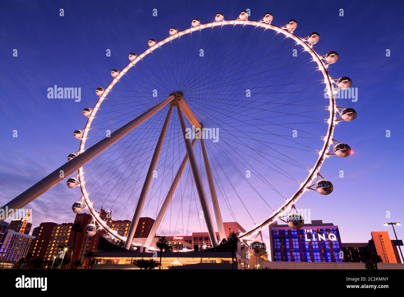 High Roller Ferrius Wheel, The LINQ Hotel, Las Vegas, Nevada, USA Stock Photo