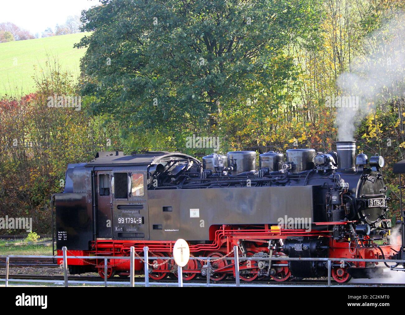 steam railway Stock Photo