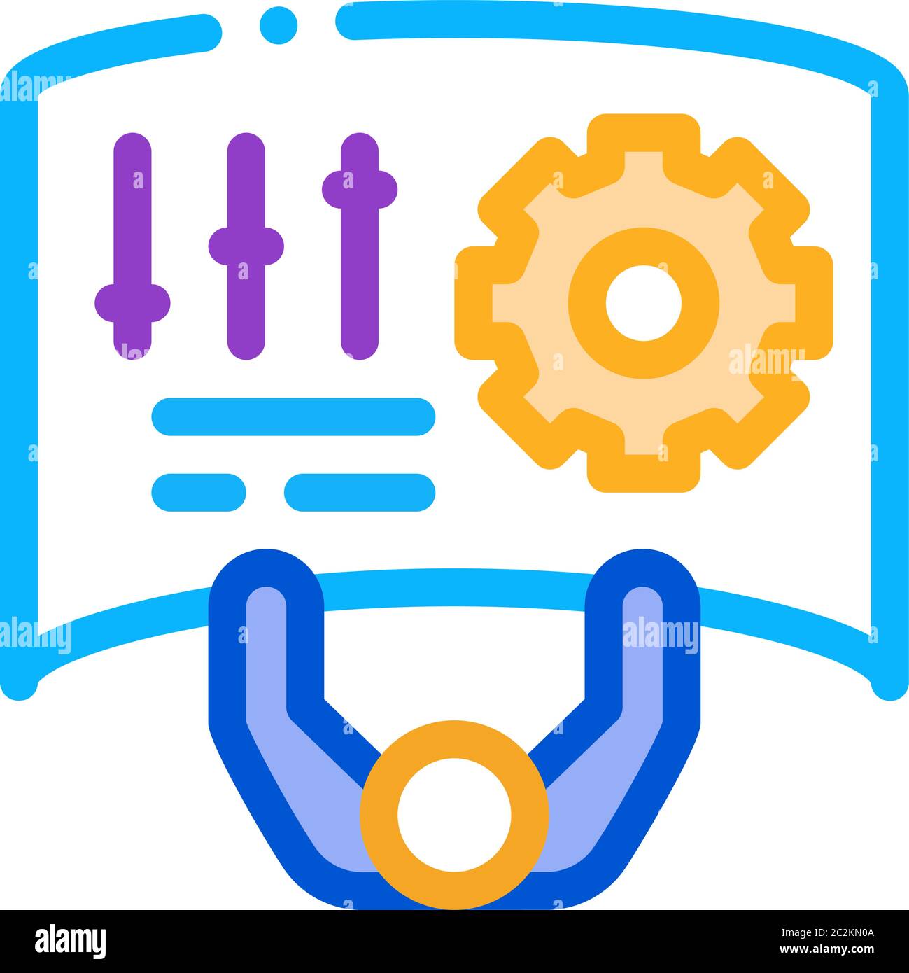 human reality settings icon vector outline illustration Stock Vector ...