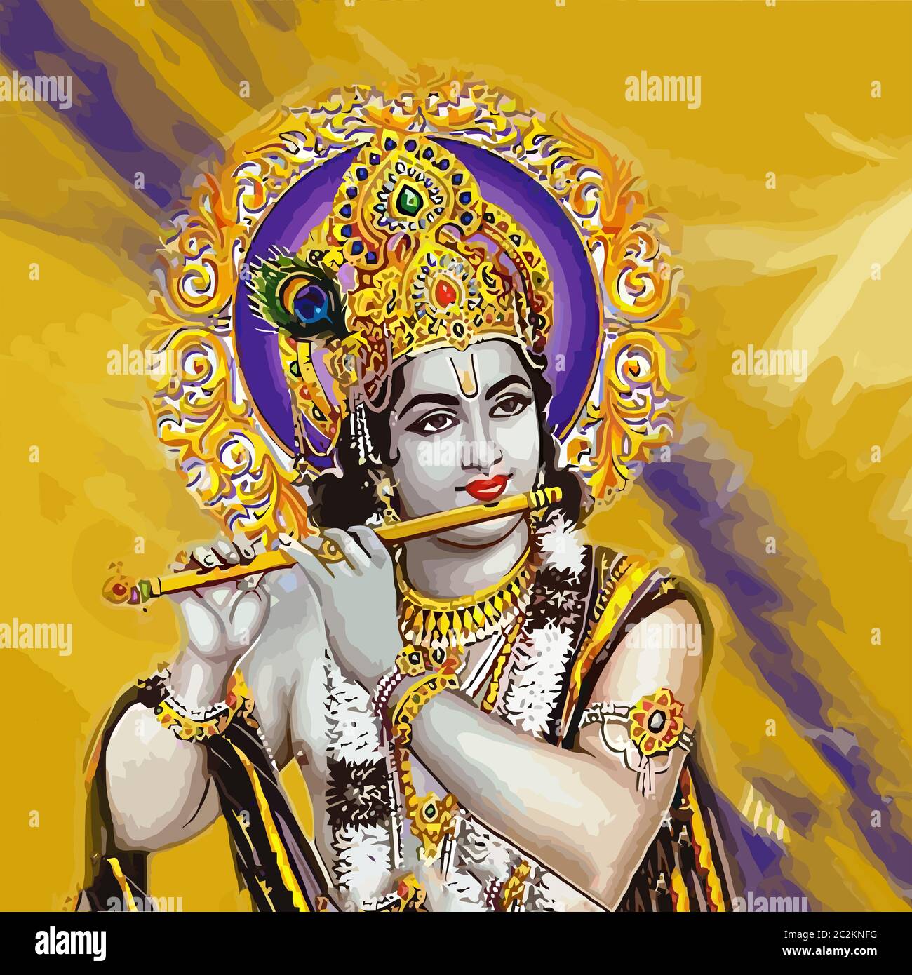 lord Vishnu krishna festival music flute hinduism culture ...