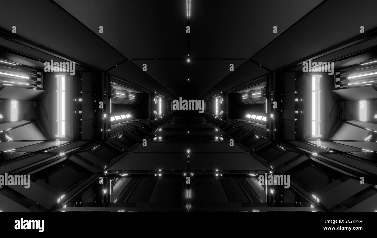 https://c8.alamy.com/comp/2C2KPK4/futuristic-scifi-technic-space-hangar-tunnel-corridor-with-glowing-lights-3d-illustration-wallpaper-background-design-modern-future-sci-fi-building-3-2C2KPK4.jpg