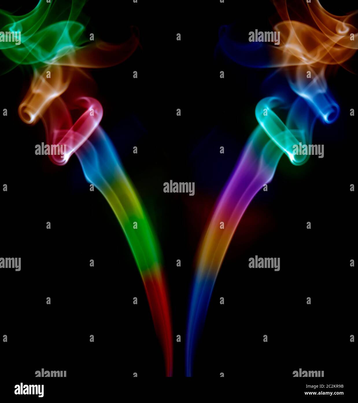 Line Color Smoke colored smoke lines in a black background Stock Photo - Alamy