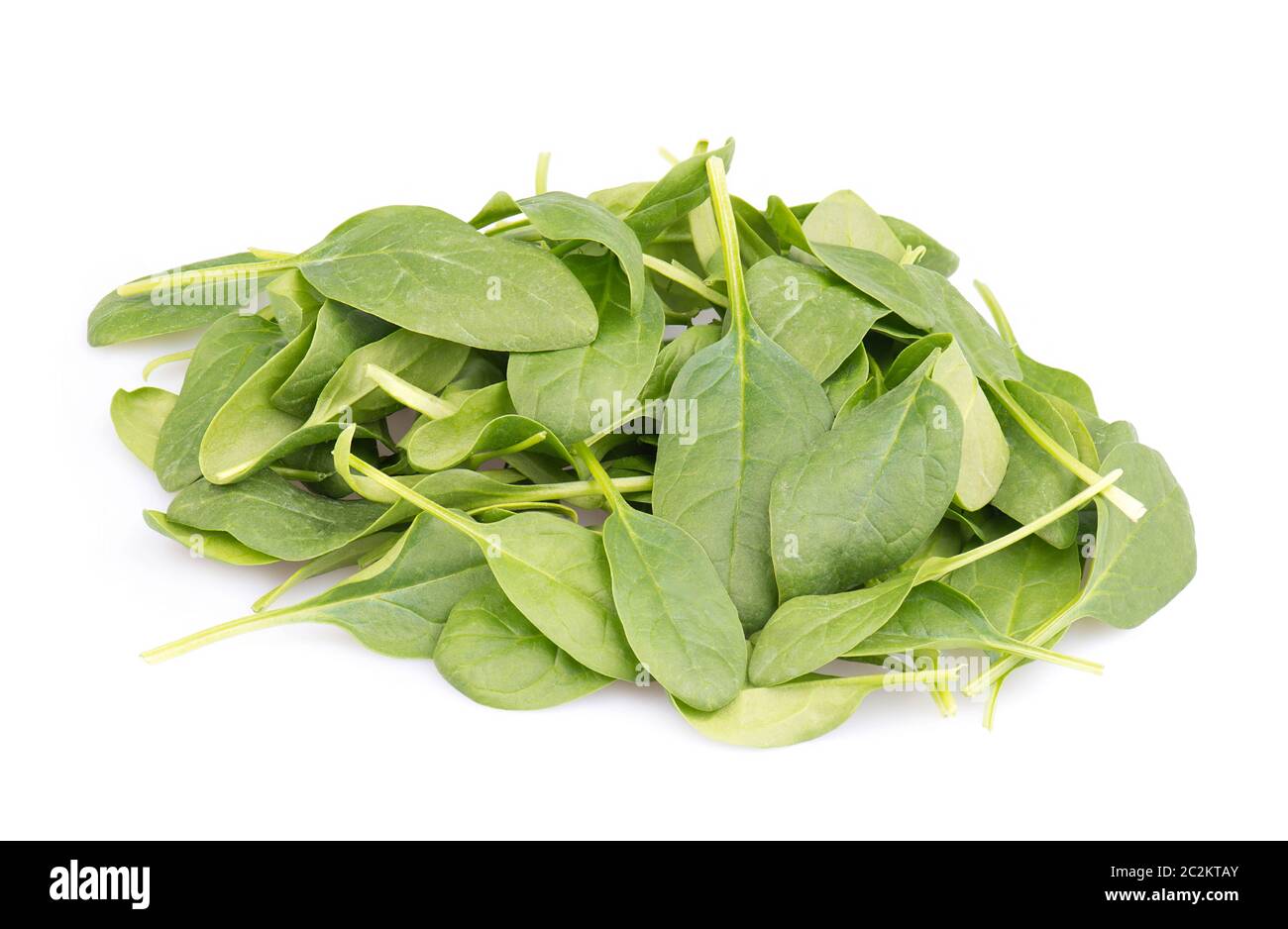 Fresh spinach leaves isolated on a white background Stock Photo - Alamy