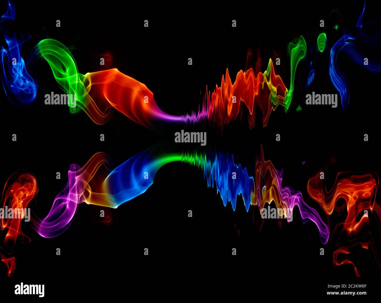 abstract colored smoke in a black background Stock Photo - Alamy