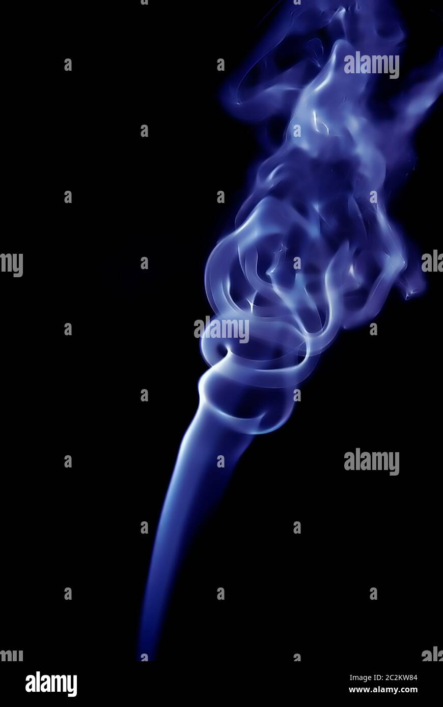 abstract blue smoke in a black background Stock Photo - Alamy