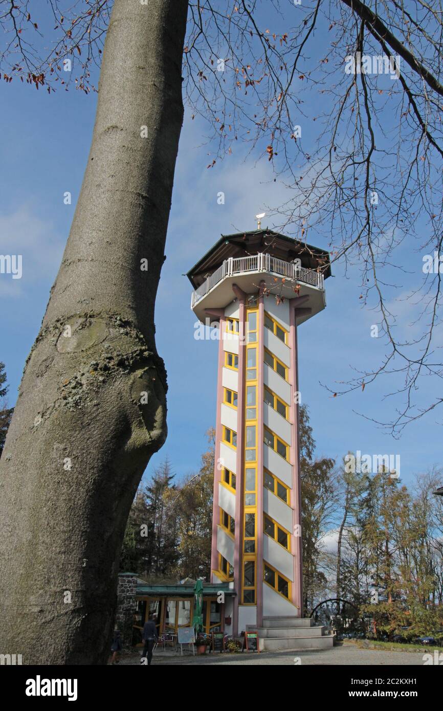 tower of the mountain scheibenberg Stock Photo