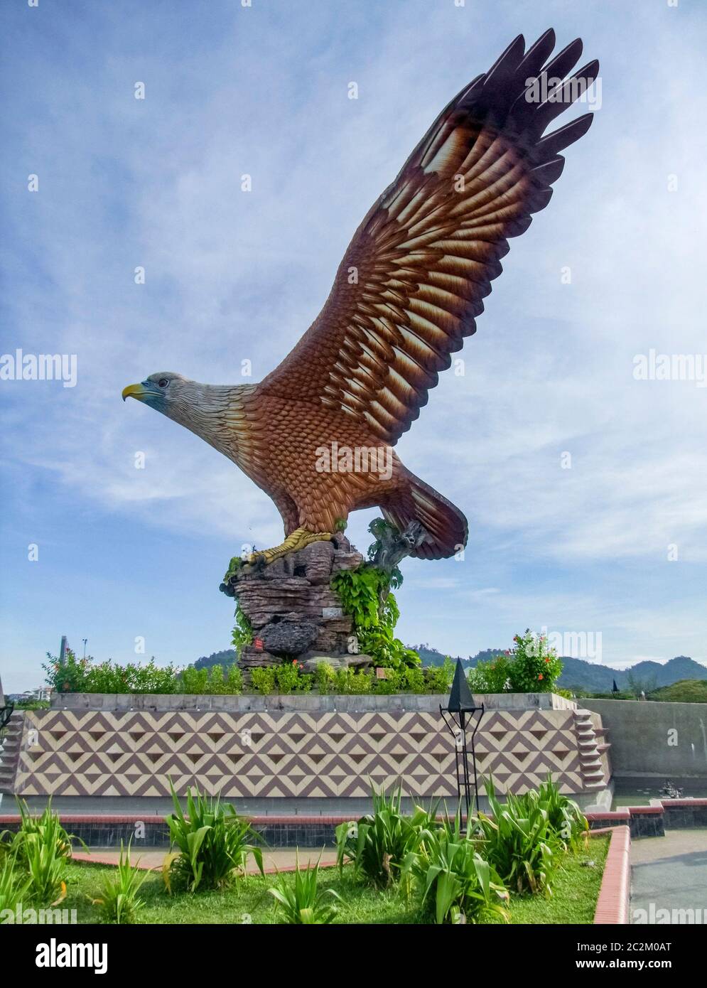 eagle sculpture at Dataran Helang at Kuah, Langkawi island in Malaysia Stock Photo
