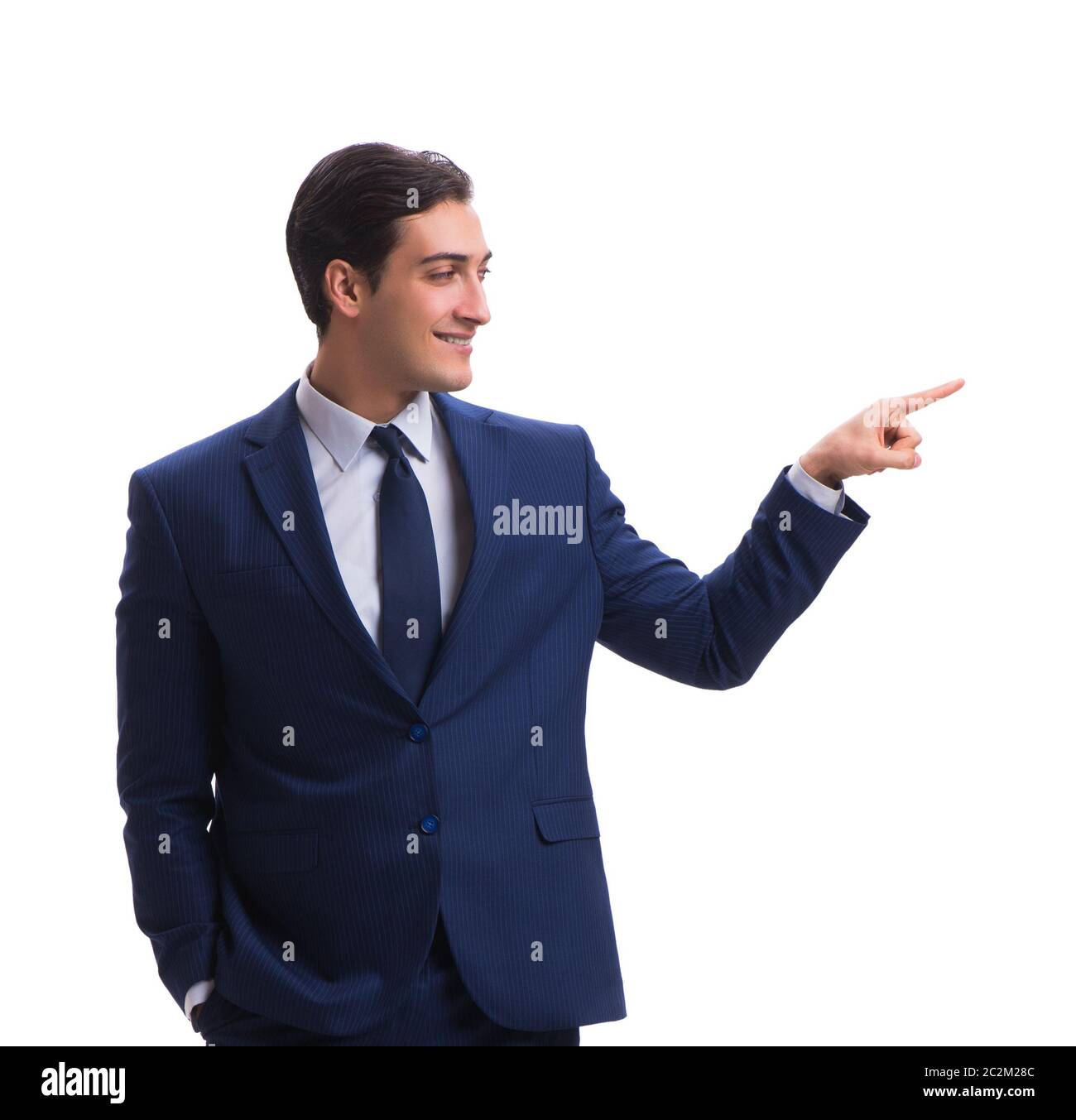 Young businessman isolated on white background Stock Photo - Alamy