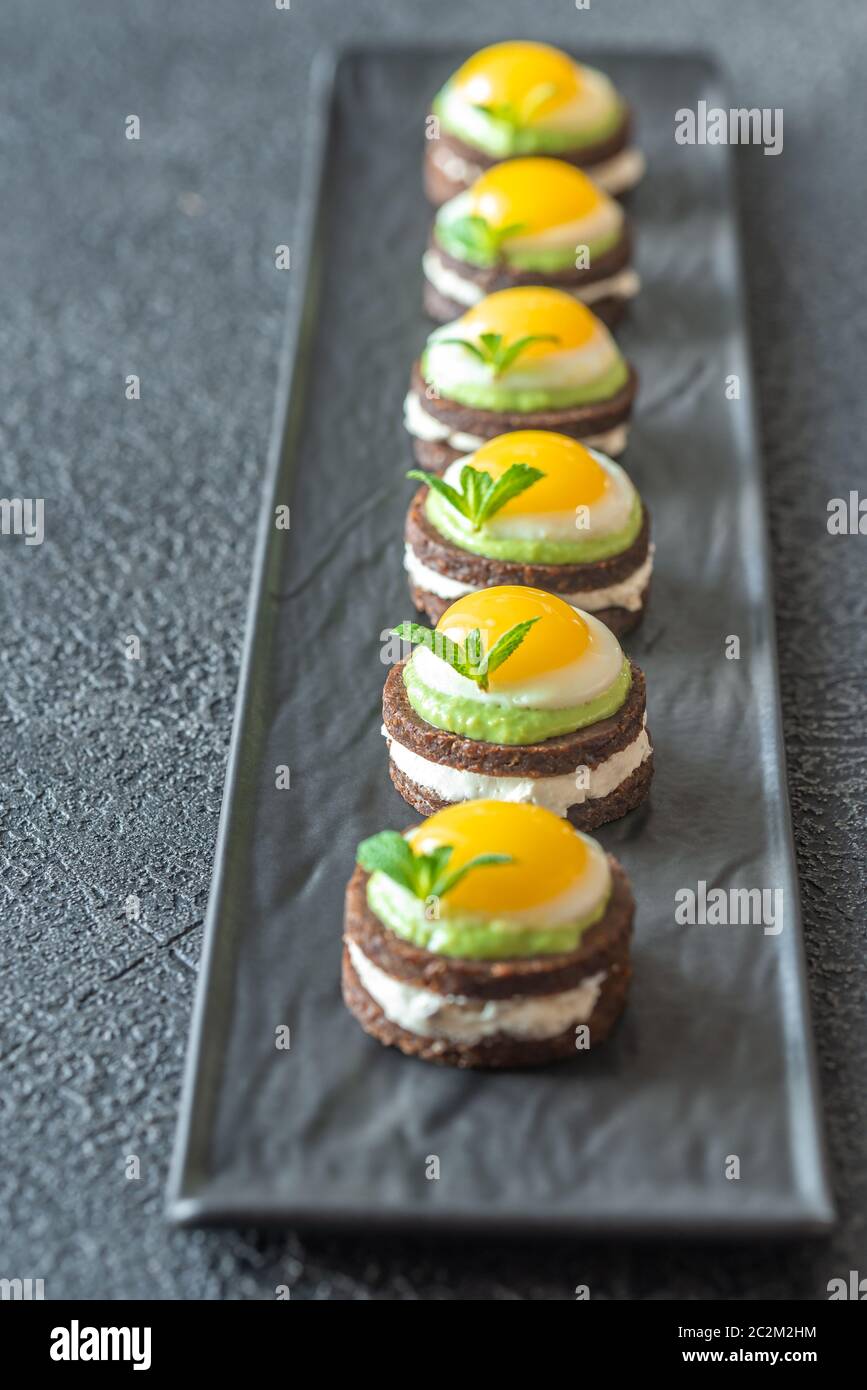 Quail egg canape hires stock photography and images Alamy